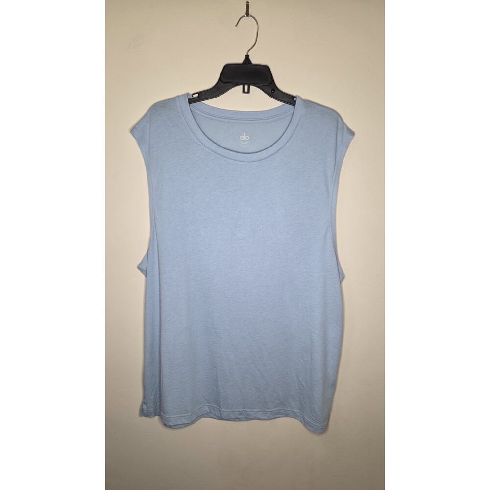 NWT Alo Triumph Muscle Tank Light Blue Men's  XL